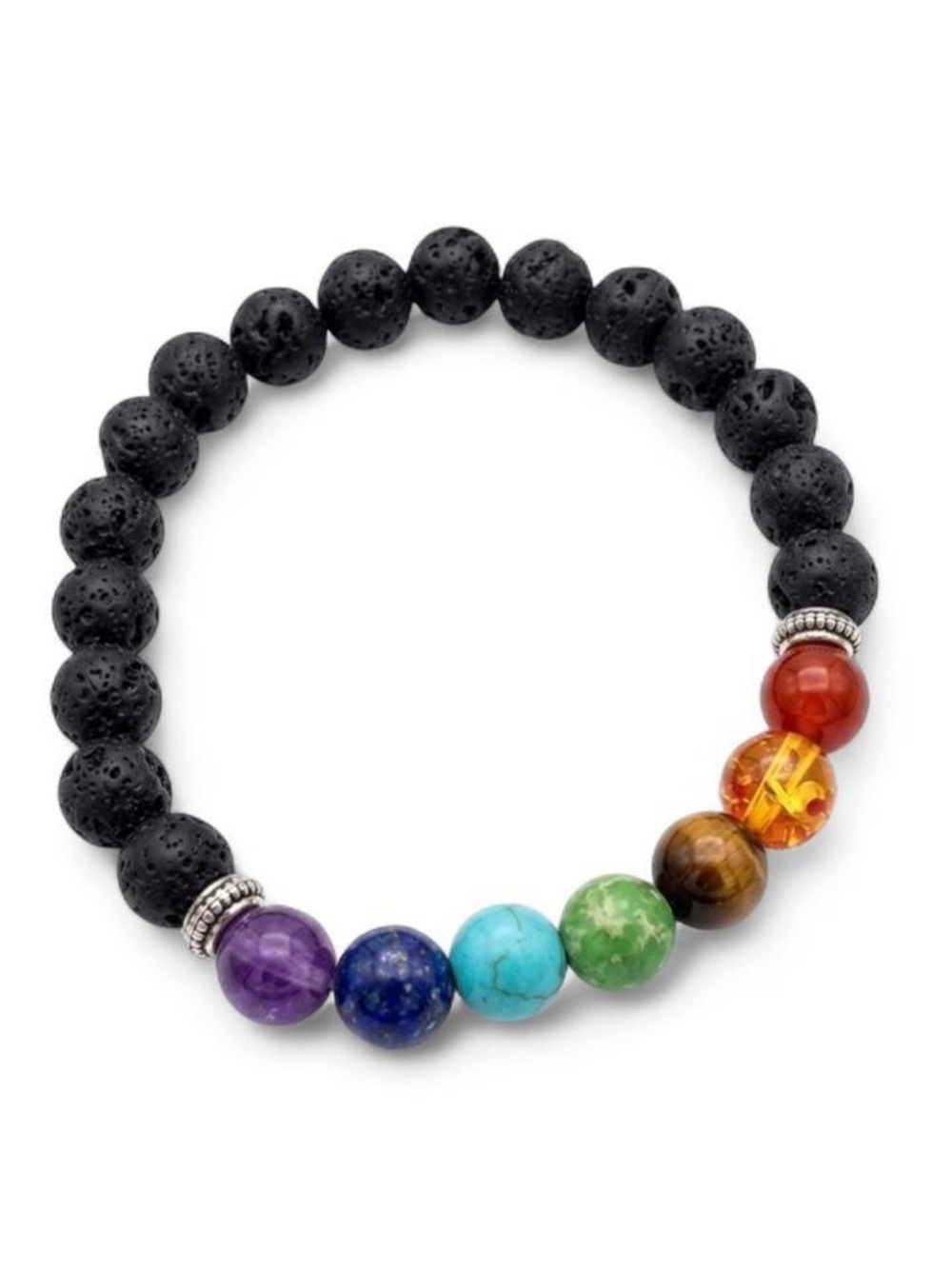 NWOT Chakra Multicolor Beaded Bracelet